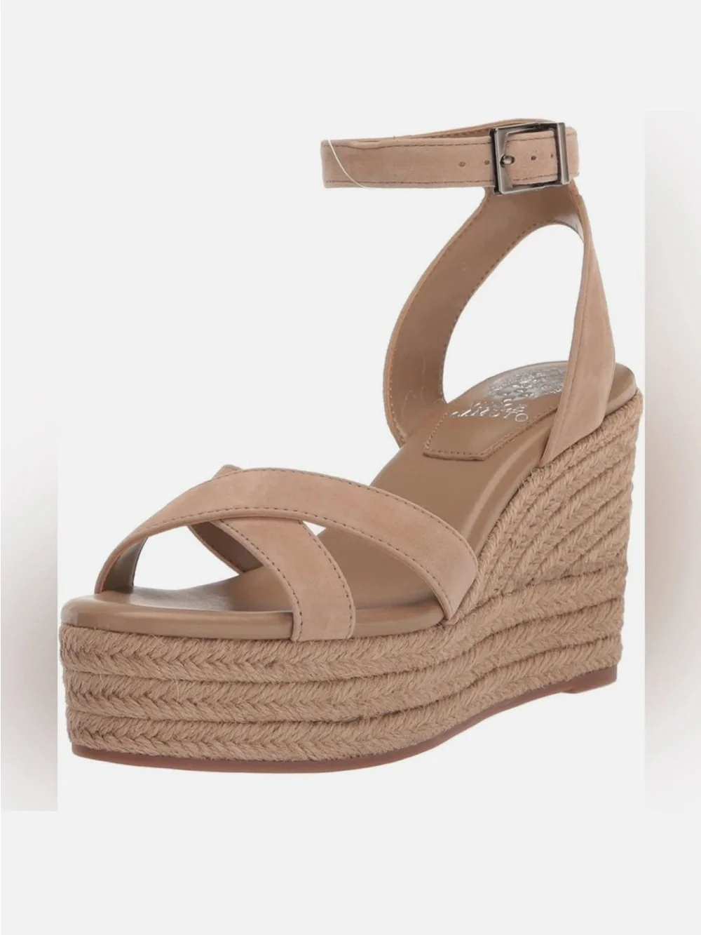 NEW VINCE CAMUTO Women's Fettana Ankle Strap Platform Espadrille Wedge Sandals